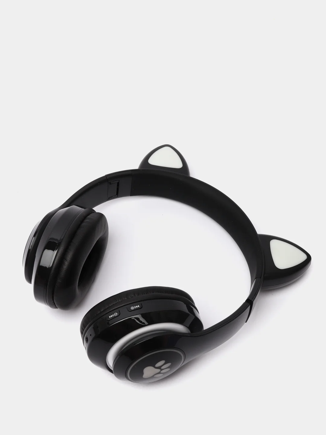 Черный беспроводные Bluetooth наушники с кошачьими светящимися ушками, Cat Ear VZV-23M