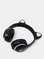 Черный беспроводные Bluetooth наушники с кошачьими светящимися ушками, Cat Ear VZV-23M