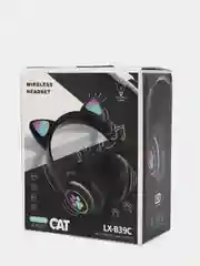 Черный беспроводные Bluetooth наушники с кошачьими светящимися ушками, Cat Ear VZV-23M
