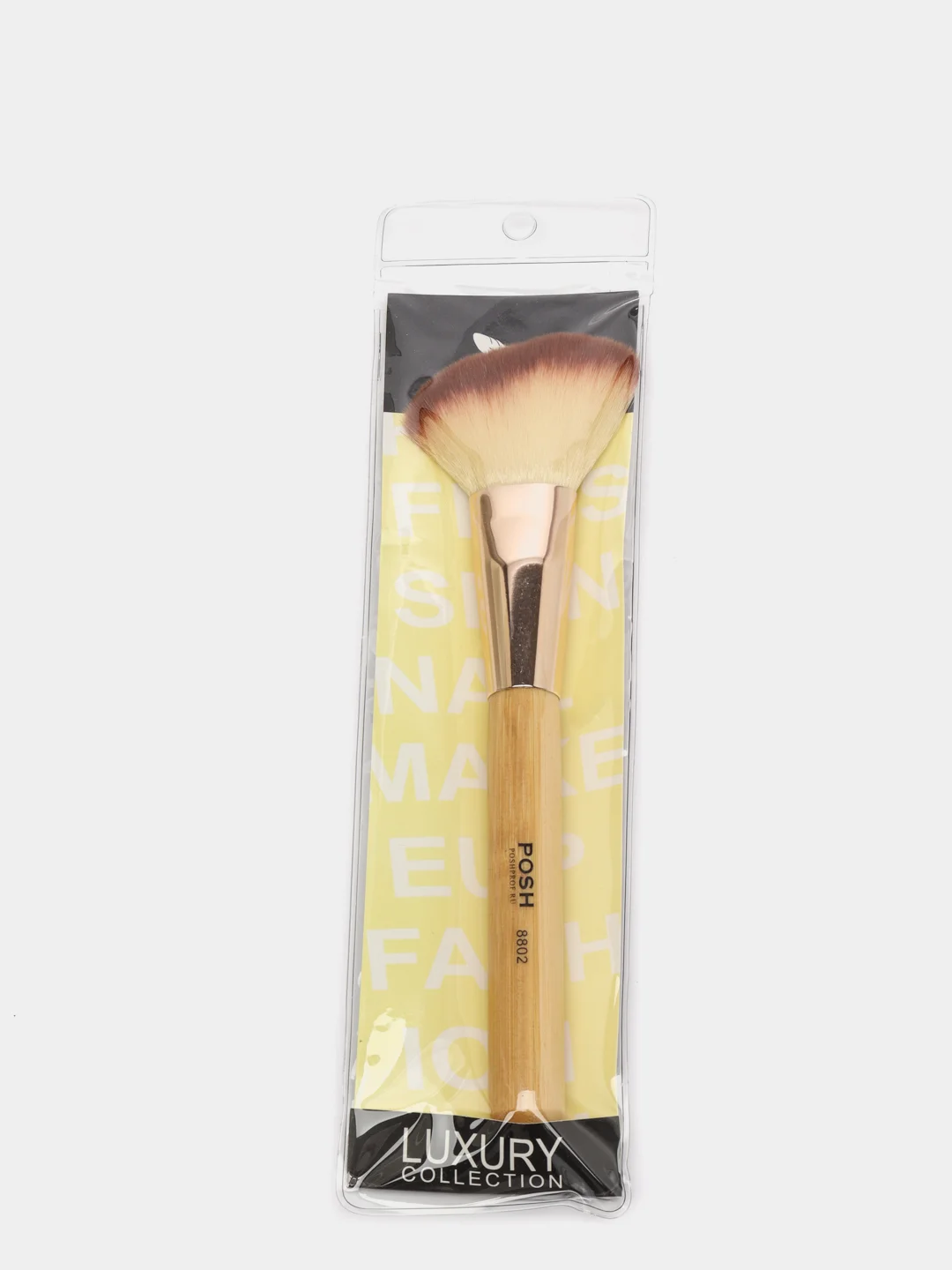 Кисть для пудры и румян Скошенная Большая POSH BAMBOO 8802