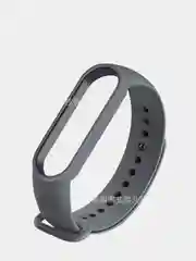 Серый ремешок для Xiaomi Mi Band 5/Mi Band 6, силиконовый