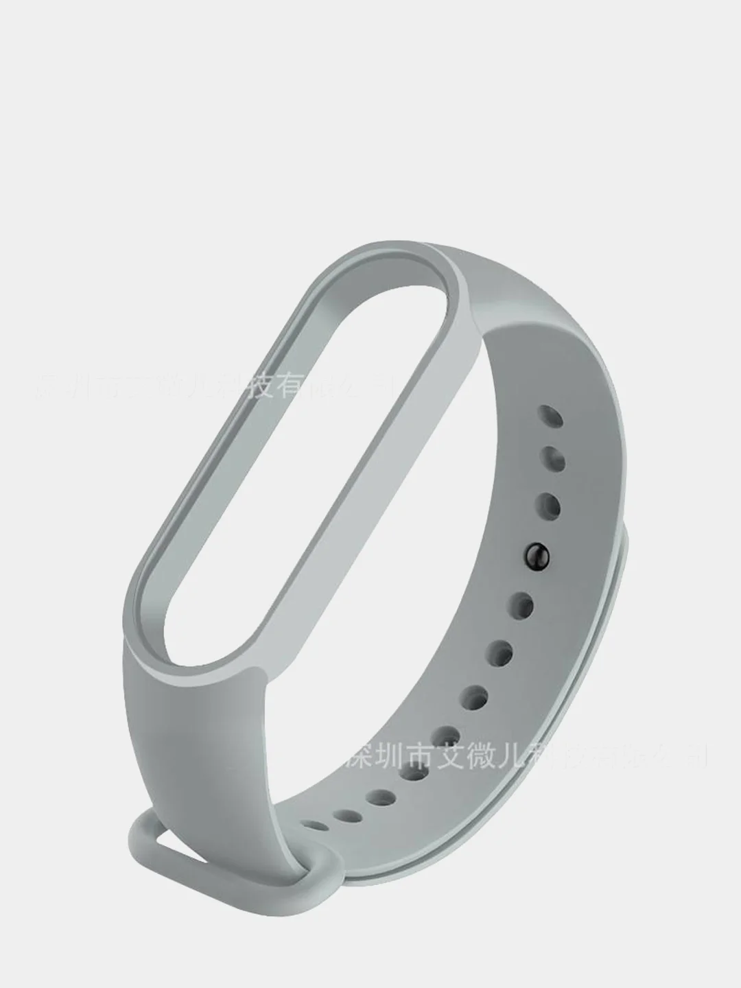 Серый ремешок для Xiaomi Mi Band 5/Mi Band 6, силиконовый