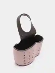 Розовый корзинка для хранения губки и моющих средств