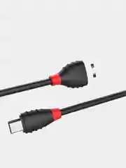 Черный кабель USB Hoco X27 Excellent для зарядки и передачи данных Micro, Type-C, Lightning