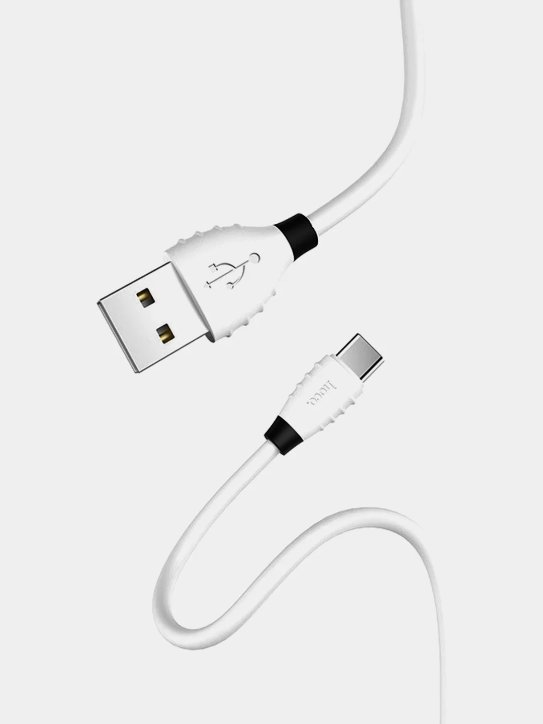 Белый кабель USB Hoco X27 Excellent для зарядки и передачи данных Micro, Type-C, Lightning