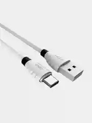 Белый кабель USB Hoco X27 Excellent для зарядки и передачи данных Micro, Type-C, Lightning