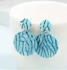 Голубой серьги  "Мое море"