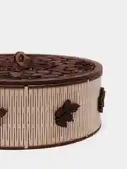 Шкатулка круглая "Листопад"