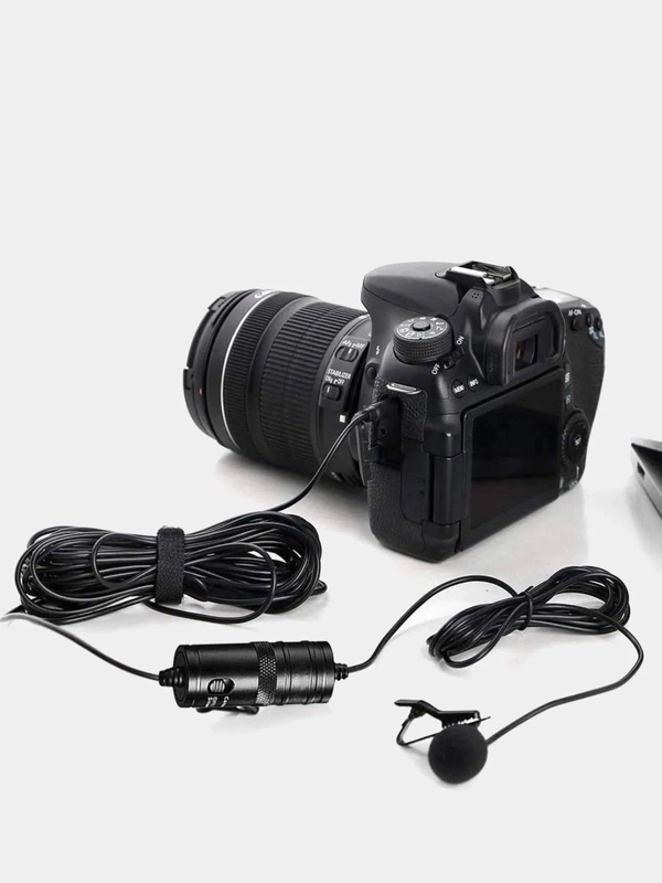 Петличный микрофон GAM-510, профессиональный, mini-jack 3.5 / jack 6.3, 6 м