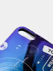 Синий чехол для телефона камера + кроштейн  для iPhone 12, 11, XR,  7/8/SE, 6/6S