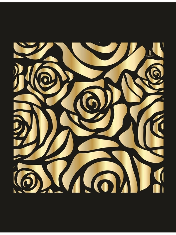 Трафарет пластиковый Luxart Template "Розы 1", 50 х 50 см, толщина 1,5-2 мм