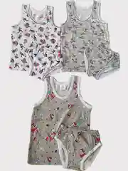 Серый комплект детский: майка и трусы