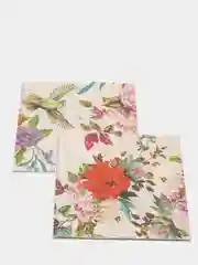 Салфетки бумажные трехслойные Птицы и цветы 33*33 см, 20 шт