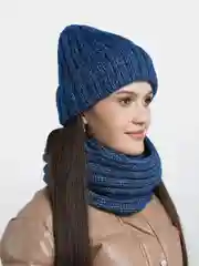 Индиго комплект: шапка и  снуд ЯЛТА