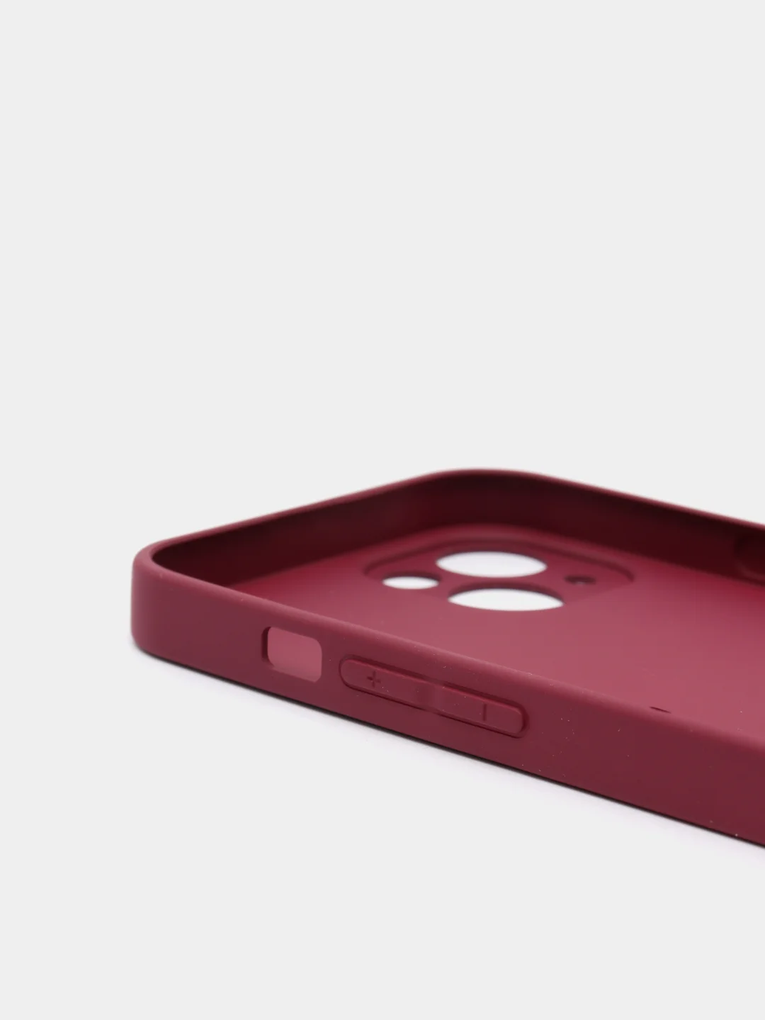 Багровый чехол для iPhone 11 / 12 / 13 Pro Max, Айфон, с закаленным стеклом на задней панели