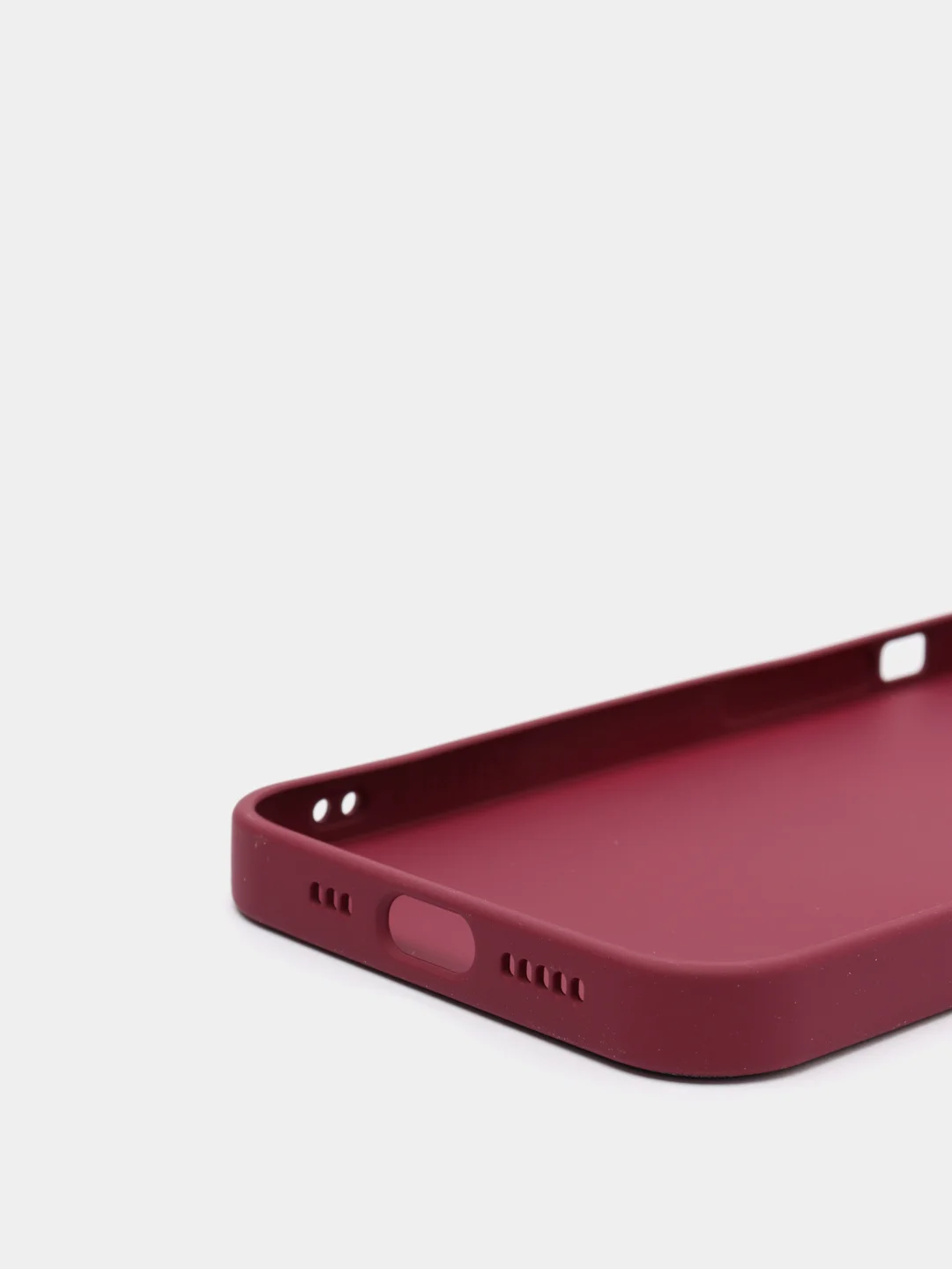 Багровый чехол для iPhone 11 / 12 / 13 Pro Max, Айфон, с закаленным стеклом на задней панели