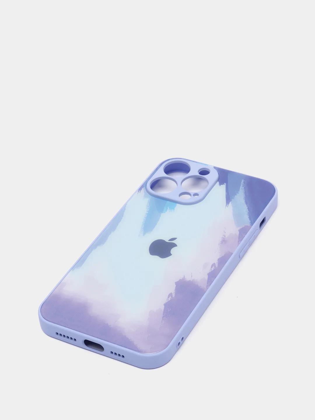 Синий чехол для iPhone 11 / 12 / 13 Pro Max, Айфон, с закаленным стеклом на задней панели