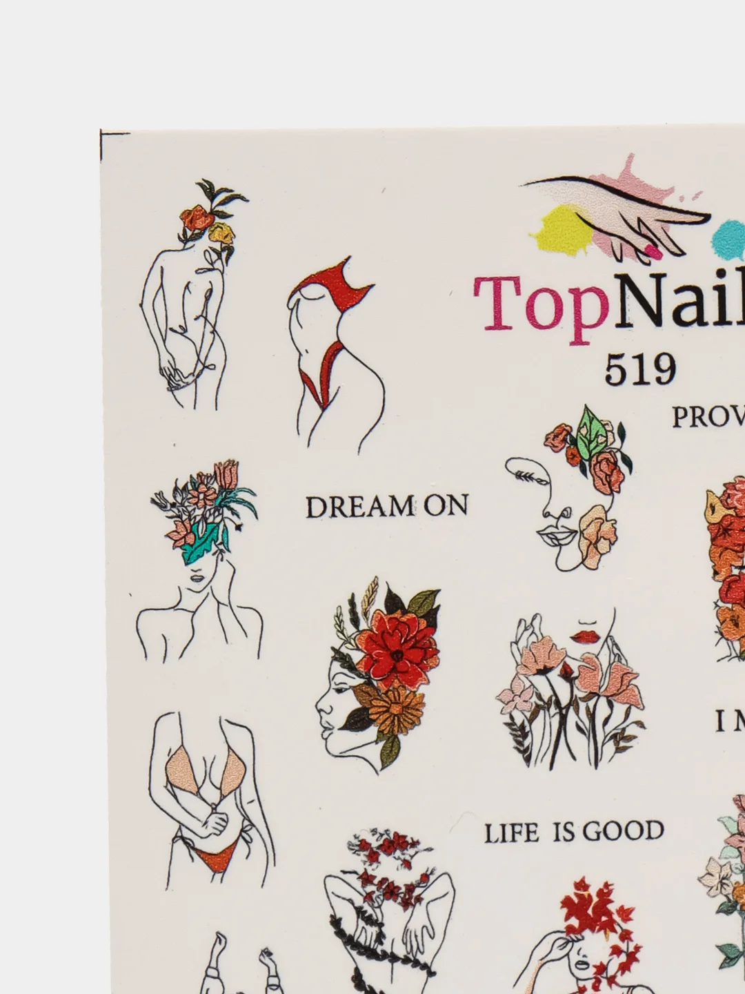 Слайдер/Top Nails/(водные наклейки) для дизайна ногтей. На любой фон