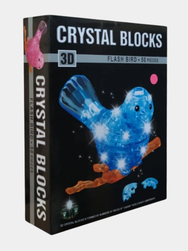 Птичка на ветке 3D Crystall Puzzle (3D Пазл с подсветкой)  (3D Пазл Магический кристал)