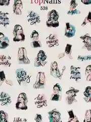 Слайдер/Top Nails/(водные наклейки) для дизайна ногтей. На любой фон