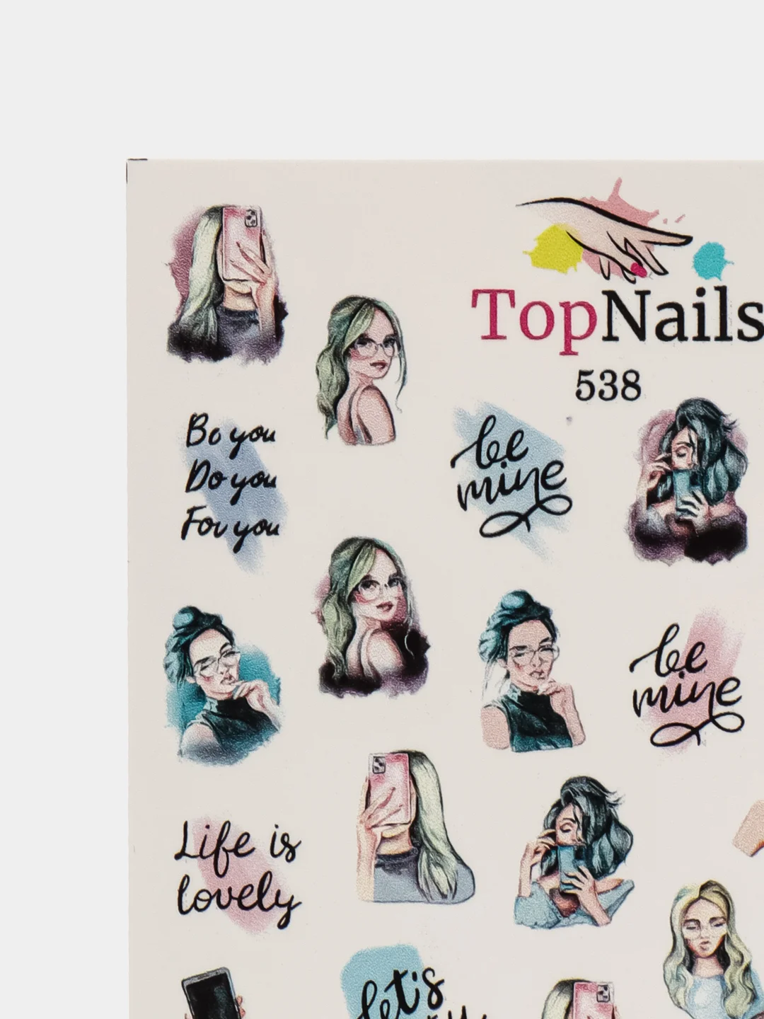 Слайдер/Top Nails/(водные наклейки) для дизайна ногтей. На любой фон