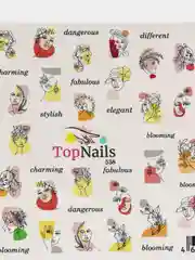 Слайдер/Top Nails/(водные наклейки) для дизайна ногтей. На любой фон