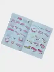 Розовый конструктор интерьерный, кукольный игрушечный дом, румбокс двухэтажный Собери сам