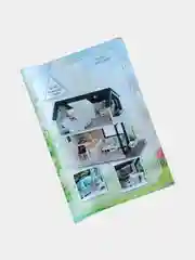Зеленый конструктор интерьерный, кукольный игрушечный дом, румбокс двухэтажный Собери сам