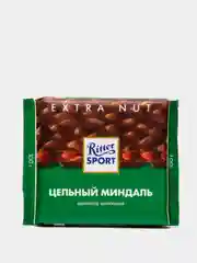 Шоколад молочный Ritter Sport "Extra Nut с цельным миндалем", 100 гр