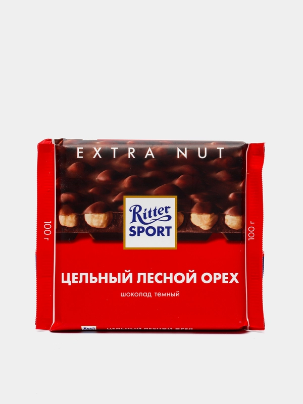 Шоколад горький Ritter Sport "Extra Nut с цельным лесным орехом", 100 гр