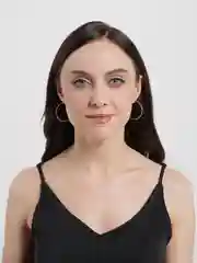 Золотой серьги-кольца большие