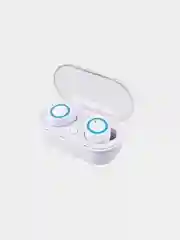 Белый tws-стереонаушники Y50 с микрофоном, поддержкой Bluetooth и зарядным футляром
