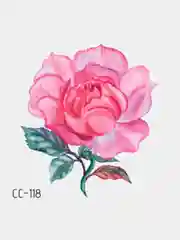 Белый переводная тату / Временная татуировка / 6 х 6 см