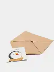 Желтый открытка с разными рисунками, 8 x 8 см