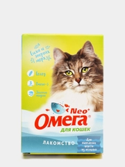 Лакомство "Омега Neo+" с ржаным солодом "Для выведения шерсти из желудка" для кошек