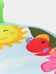 Синий развивающий игровой коврик "Музыкальное пианино"