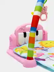 Розовый развивающий игровой коврик "Музыкальное пианино"
