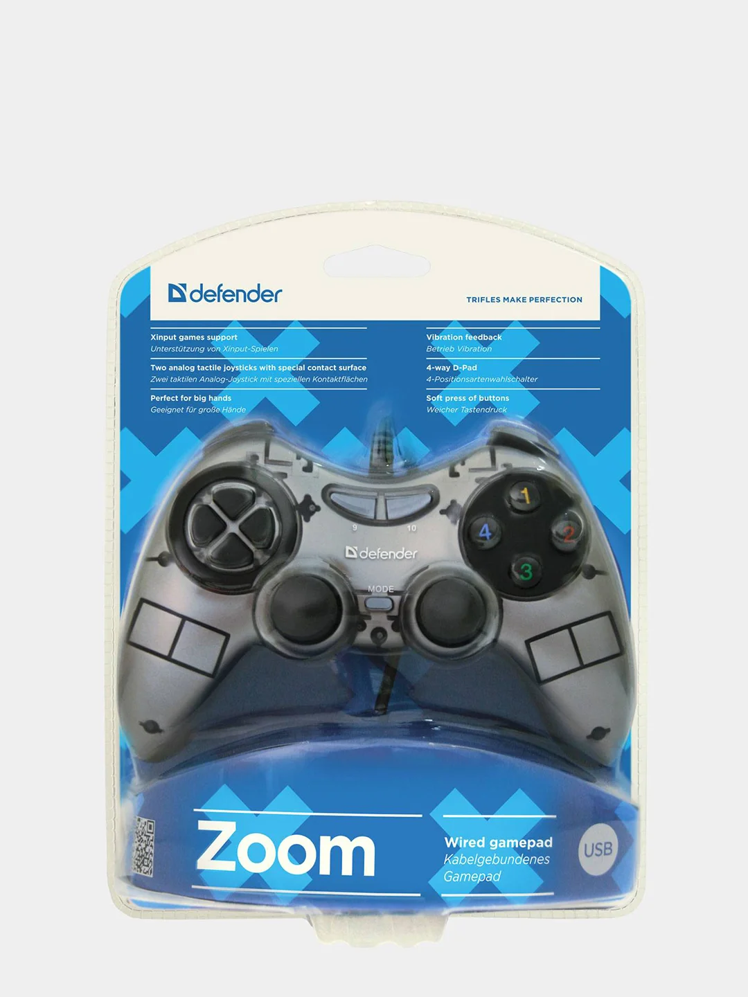 Геймпад Defender Zoom USB Xinput, 10 кнопок, 2 стика