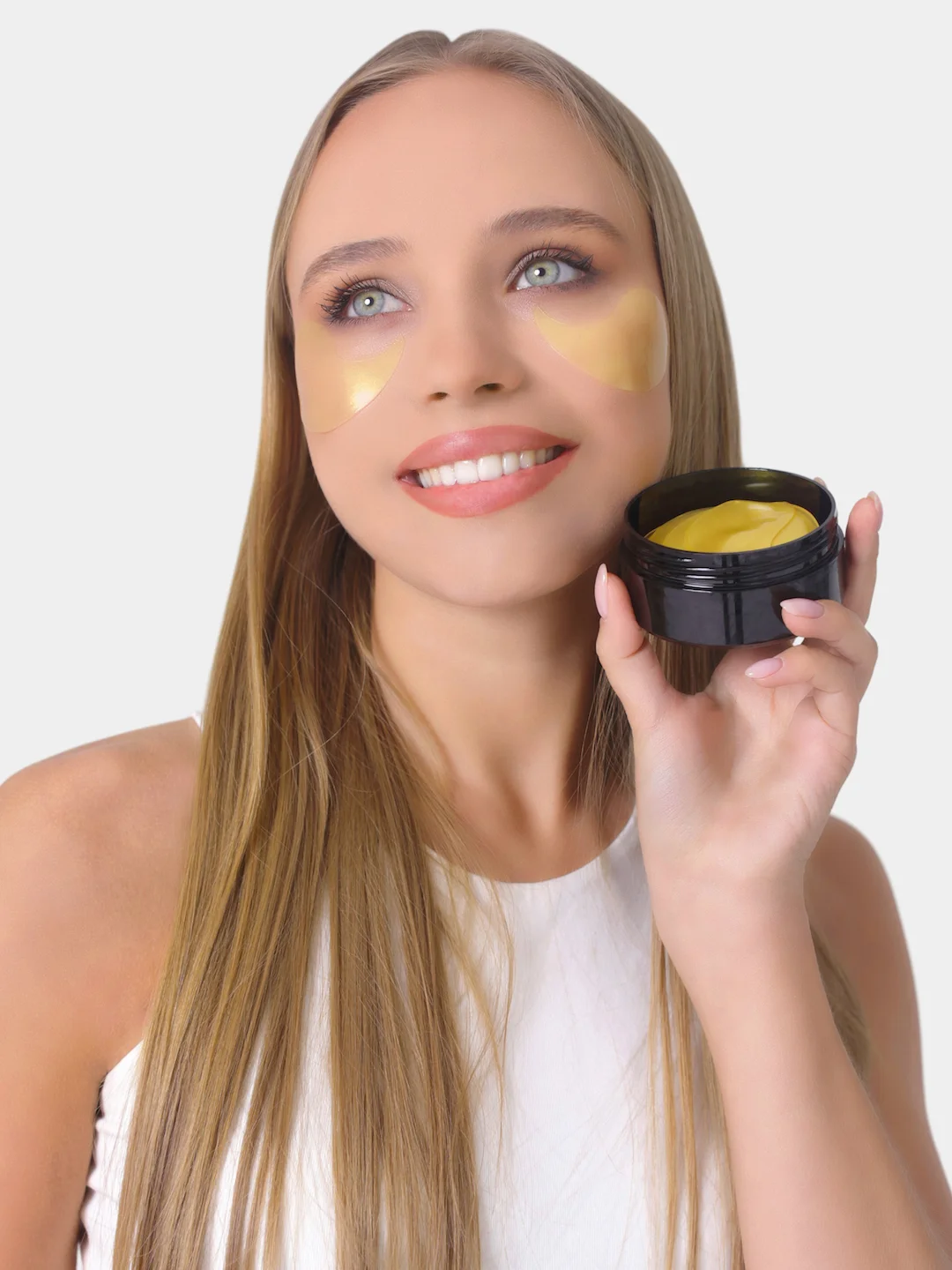 Желтый beauty4life Патчи гидрогелевые для глаз, 30 пар в банке