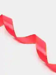 Алый лента атласная с люрексом ширина 25мм, в рулоне 30 ярдов