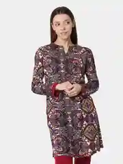 Красный туника женская домашняя из хлопка, мусульманское платье, рубашка, удлиненное, трикотажное