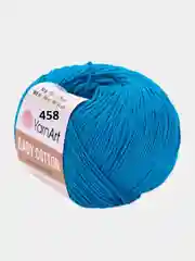 Голубой пряжа YarnArt Baby cotton, 50 г, 165 м, акрил и хлопок