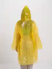 Белый дождевик-плащ с капюшоном