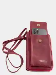 Красный сумка кошелёк кросс-боди с карманом для телефона