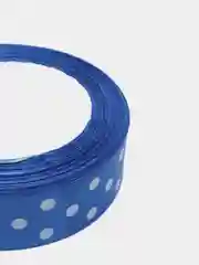 Розовый лента атласная 25мм, в горошек