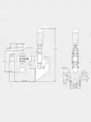 Зажим с вертикальной рукоятью HS CLAMP HS-12130-SM