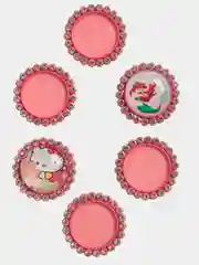 Кораллово-розовый крышечка-серединка для кабошон