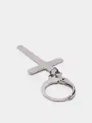Серебряный серьга-кольцо из нержавеющей стали с крестом/мужская серьга/серьга с крестом/крестик