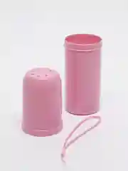 Розовый футляр для зубной щетки и пасты