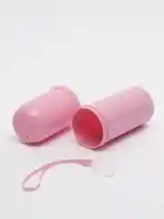 Розовый футляр для зубной щетки и пасты